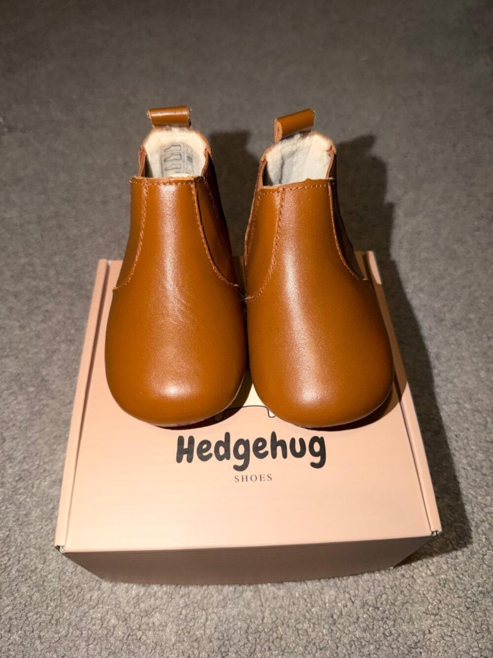Hedgehug Brown Lined Baby Chelsea Boots Sizes 1–4